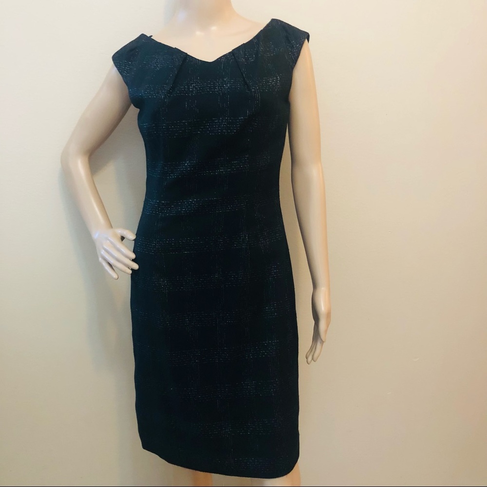Mossimo Black Shimmer Plaid Sheath Dress - Size 2